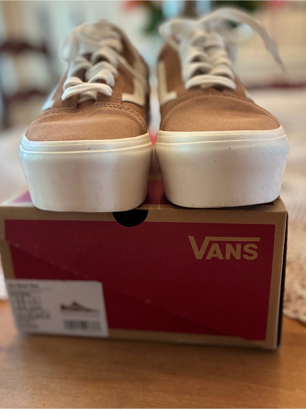 New Vans Old Skool Stackform Sneakers - Brown and White - Picture 11 of 12